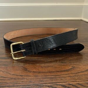Justin genuine lizard men’s black belt size 40